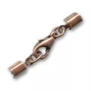 Lace holder clasp 2mm Antic copper tone