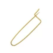 Brooch to decorate with beads, charms & tassels 26 mm fine Gold plated x1