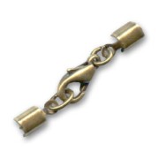 Lace holder clasp 2mm bronze tone