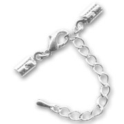 Lace holder clasp 3mm fine silver plating|raw }}
