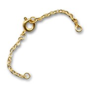 fine Gold plated safety chain with spring clasp 7mm
