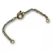 Bronze tone safety chain with spring clasp 7mm