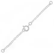 fine silver plating safety chain with spring clasp 7mm