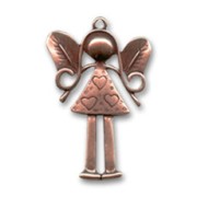 Little girl charm 38mm copper tone x1|raw }}