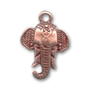 Elephant charm 22mm copper tone x1|raw }}