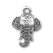 Elephant charm 22x16mm Antique Silver Plating x1|raw }}