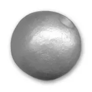 Ceramics bead 20mm Silky Silver