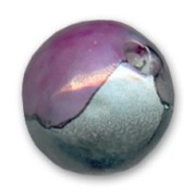 Ceramics bead 20mm Iridescent Grey Purple