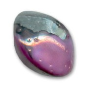 Ceramics bicone 18mm Iridescent Grey Purple|raw }}