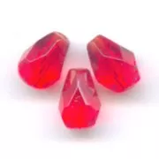 Fire Polished faceted pear-shaped beads 7x5mm Light Siam  x25