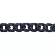 Glossy plastic chain with oval twisted links 29x21 mm - Navy Bluey x50 cm