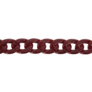 Glossy plastic chain with oval twisted links 29x21 mm - Bordeaux x50 cm|raw }}