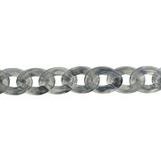 Glossy plastic chain with oval twisted links 29x21 mm - Cloud Grey x50 cm|raw }}