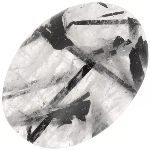 Oval cabochon 30x22mm Black Rutile