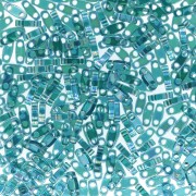 Miyuki Quarter Tila Beads 5x1.2x1.9 mm QTL-2458 - Transparent Teal AB x10g|raw }}