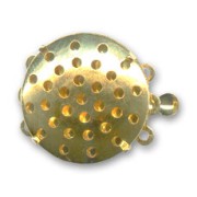 3 strands fretworked top clasp 19mm fine Gold plated