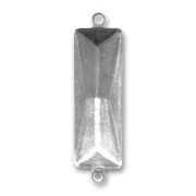 Stick-on setting PureCrystal 4547 24x8 mm Rhodium tone 2 loops|raw }}