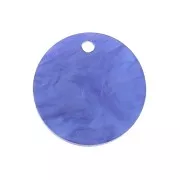 Round plexiglass sequin 18 mm Pearl effect - Blue x1
