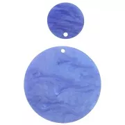 Round plexiglass sequin 18 mm Pearl effect - Blue x1