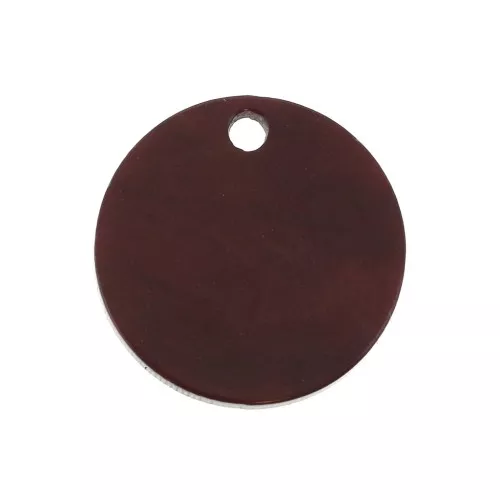 Round plexiglass sequin 18 mm Pearl effect - Bordeaux x1