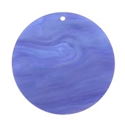 Round plexiglass sequin 38 mm Pearl effect - Blue x1|raw }}