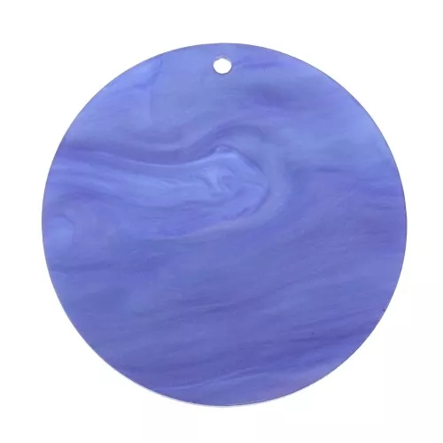 Round plexiglass sequin 38 mm Pearl effect - Blue x1