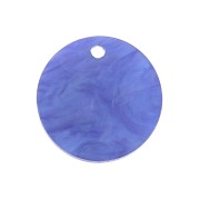 Round plexiglass sequin 38 mm Pearl effect - Blue x1