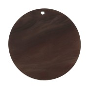 Round plexiglass sequin 38 mm Pearl effect - Brown x1