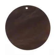 Round plexiglass sequin 38 mm Pearl effect - Brown x1