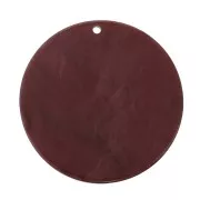 Round plexiglass sequin 38 mm Pearl effect - burgundy x1