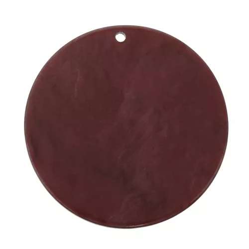 Round plexiglass sequin 38 mm Pearl effect - burgundy x1
