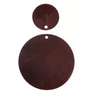 Round plexiglass sequin 38 mm Pearl effect - burgundy x1