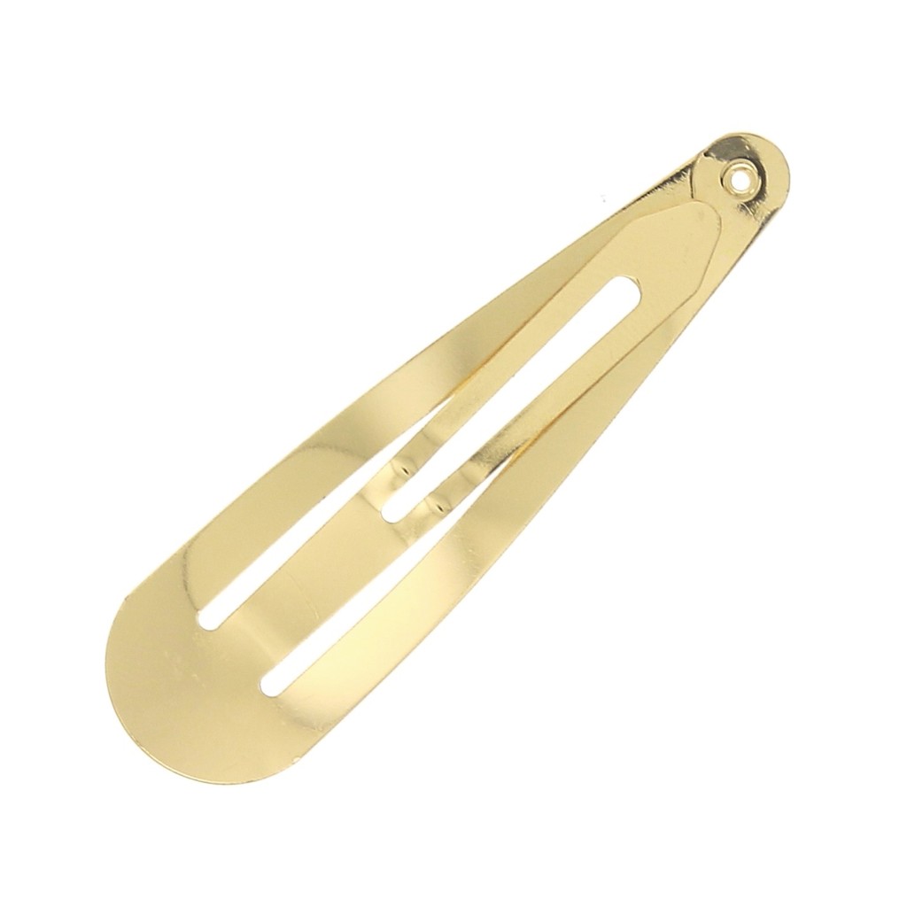 Large hair Clip barrette to customize 58 mm Gold Tone x1 Perles & Co