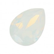 PureCrystal 4320 Pear Fancy Stone 14x10mm White Opal|raw }}