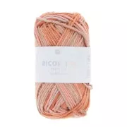 Ricorumi Print Cotton by Rico Design for Amigurumi Print Salmon Mix 003 x25g