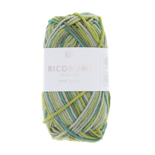 Ricorumi Print Cotton by Rico Design for Amigurumi Green Mix 005 x25g