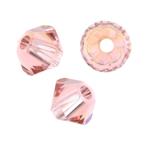 PureCrystal 5328 Crystal Bicones 3 mm Rose Peach Shimmer x50