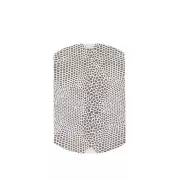 Cardboard gift box 7x7.5x2.3 cm Snake Effect White and Silver x1