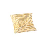 Cardboard gift box 7x7.5x2.3 cm Snake Effect White and Gold x1|raw }}