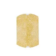 Cardboard gift box 7x7.5x2.3 cm Snake Effect White and Gold x1