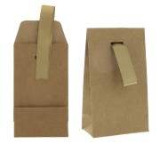 Cardboard Giftbox  7x12x4.2 cm with ribbon - Kraft Natural x1|raw }}
