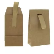 Cardboard Giftbox  7x12x4.2 cm with ribbon - Kraft Natural x1