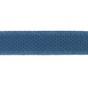 Elastic satin ribbon shiny effect 10 mm - Azur Blue x 1m