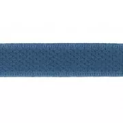 Elastic satin ribbon shiny effect 10 mm - Azur Blue x 1m