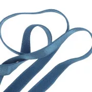 Elastic satin ribbon shiny effect 10 mm - Azur Blue x 1m