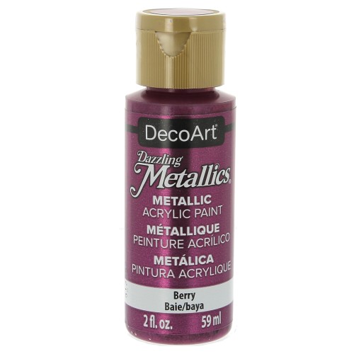 Metallic Acrylic paint - DecoArt Dazzling Metallics - Berry x59 ml