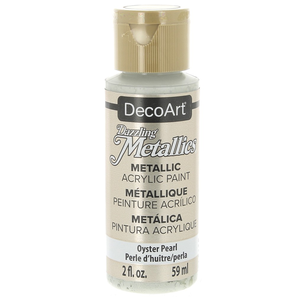 Metallic Acrylic paint DecoArt Dazzling Metallics Oyster Pearl x59