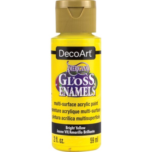 Multi-surface Acrylic Paint - DecoArt Americana Gloss - Bright Yellow x59ml