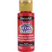 Multi-surface Acrylic Paint - DecoArt Americana Gloss - True Red x59ml