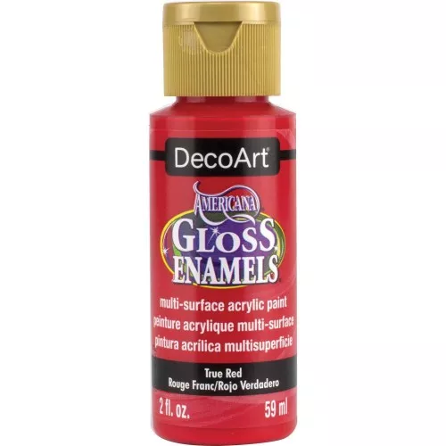 Multi-surface Acrylic Paint - DecoArt Americana Gloss - True Red x59ml